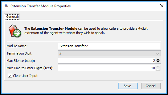 Administrator | Extension Transfer Module