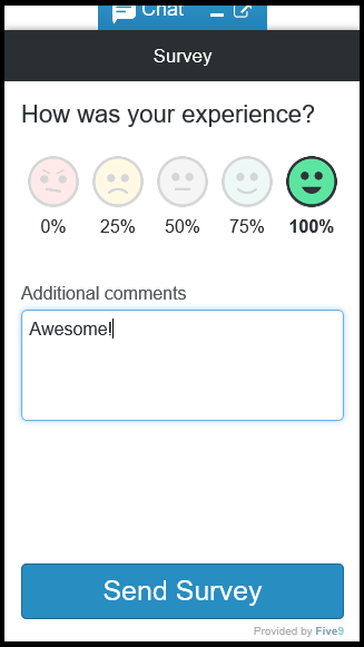 Reporting | Generating a report for Chat Survey results