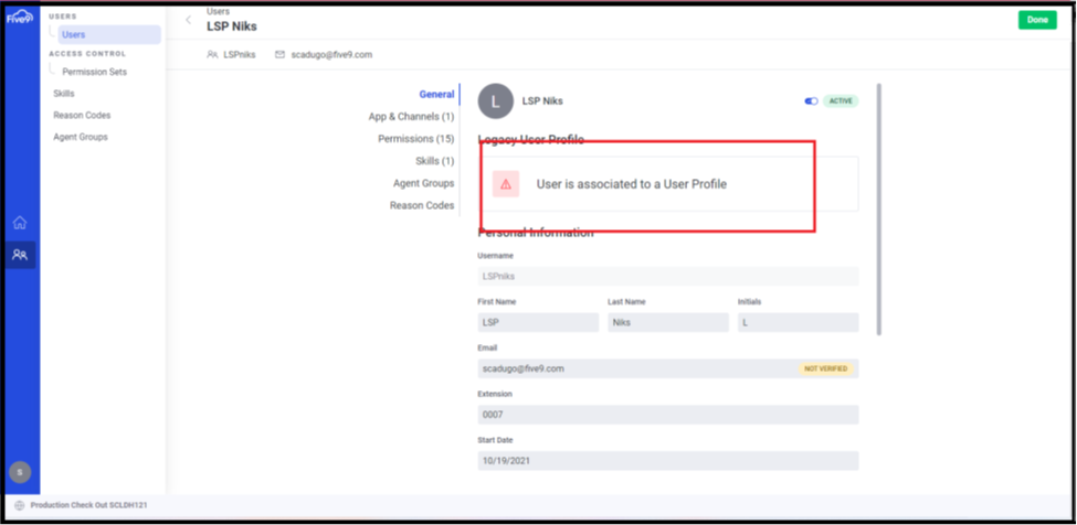 Admin Console | Users and Users Details