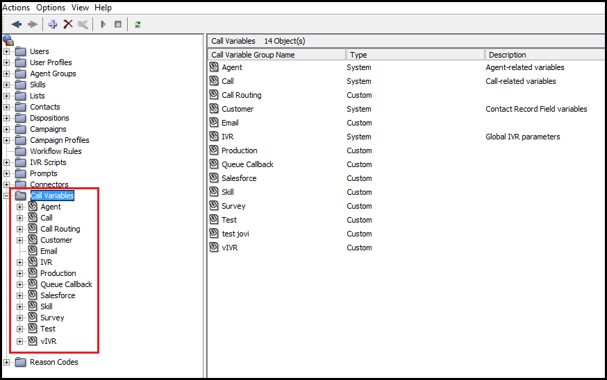 Administrator | Enabling Call Variables for Reporting