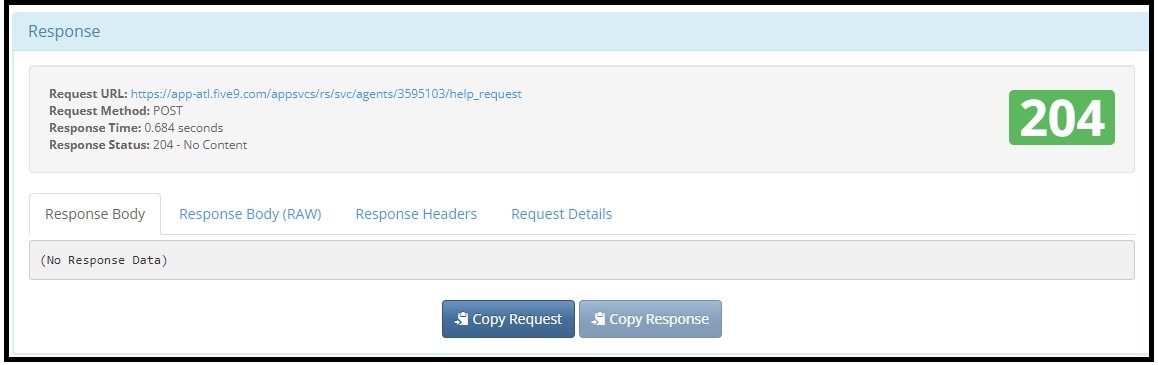 REST API | Sending Help Request