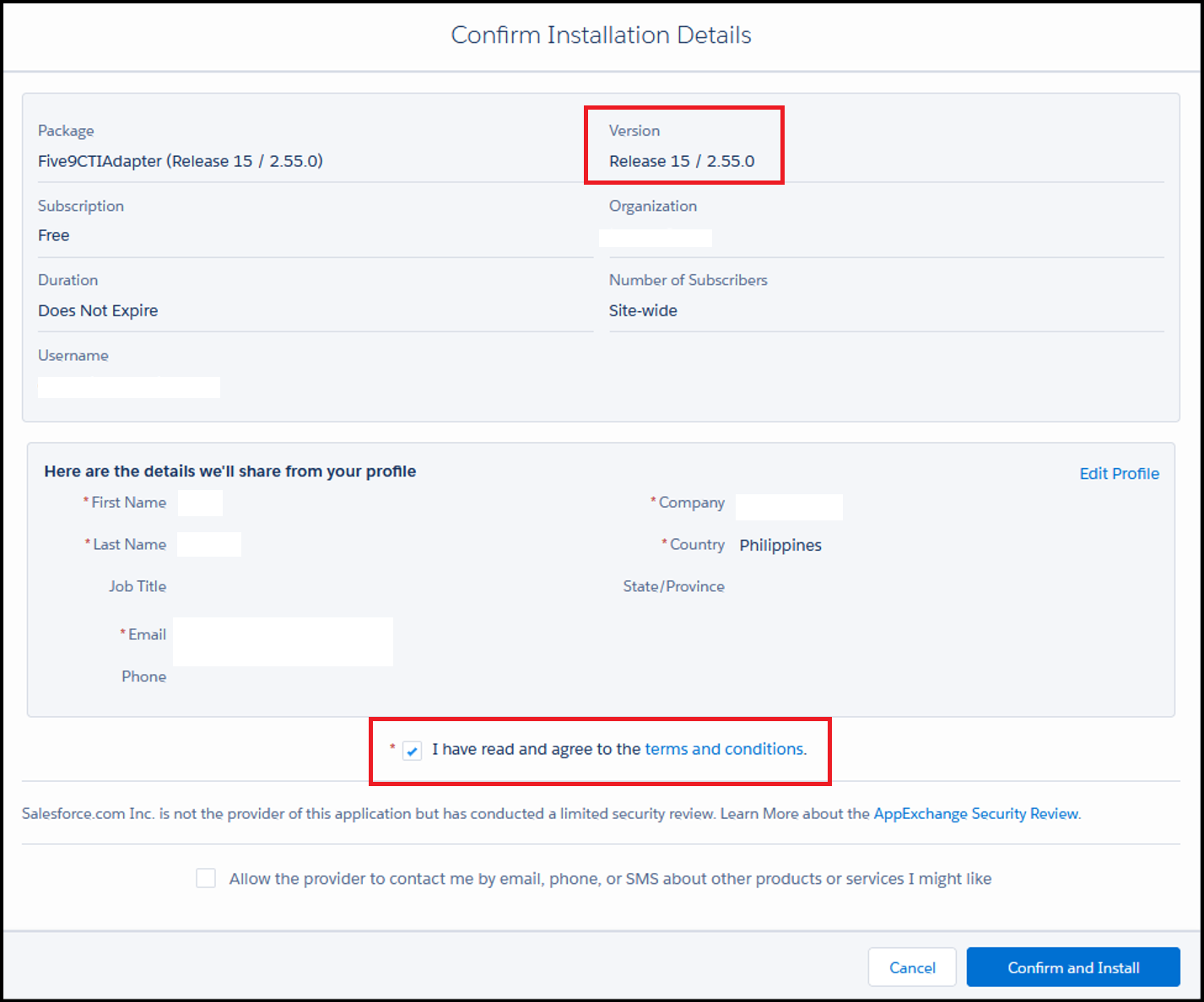 Salesforce OpenCTI | Installing the Five9 Managed Package