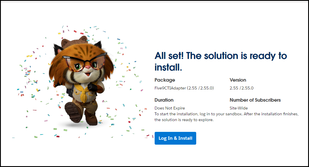 Salesforce OpenCTI | Installing the Five9 Managed Package