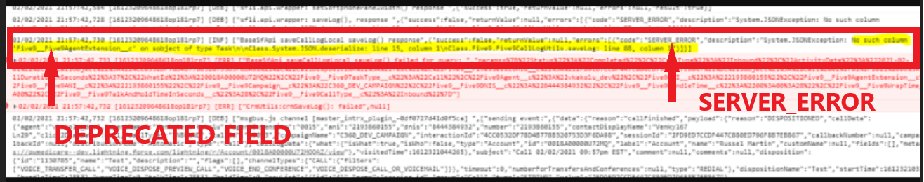 Salesforce OpenCTI | Log Error due to Deprecated Fields