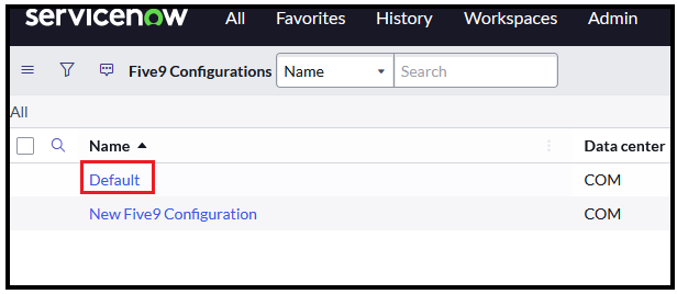 ServiceNow | Creating a Custom Five9 Configuration