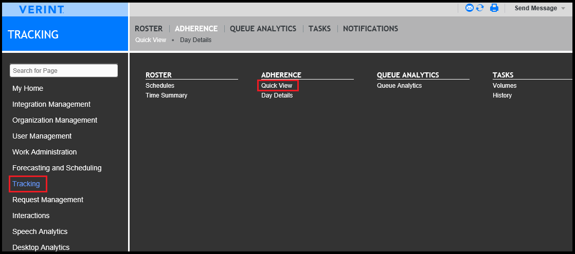 Verint | Tracking Adherence