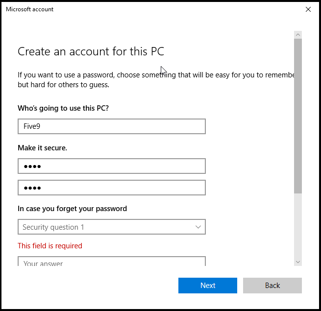 VCC | Adding Local Windows User Account/Profile