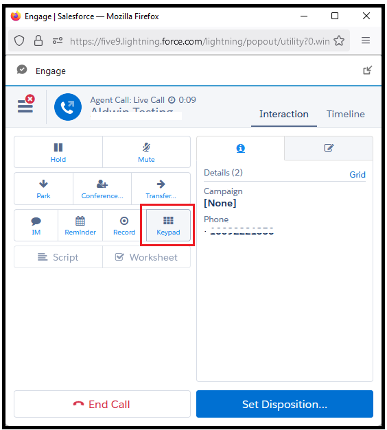 Plus Applications | Accessing keypad or dial pad