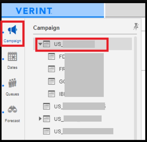 Verint | How to flow down forecast in a distributed campaign
