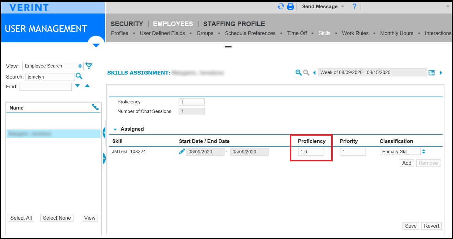 Verint | Skill Proficiency