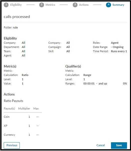 Performance Dashboard | Gamification | Rules Engine - Create a Rule