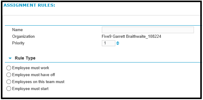 Verint | Assignment Rules