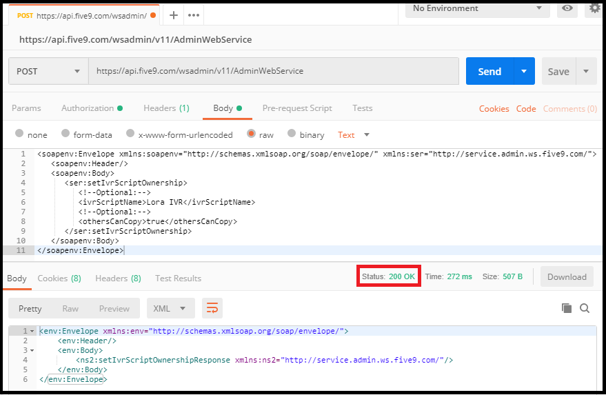 API | Manage IVR Scripts using Postman