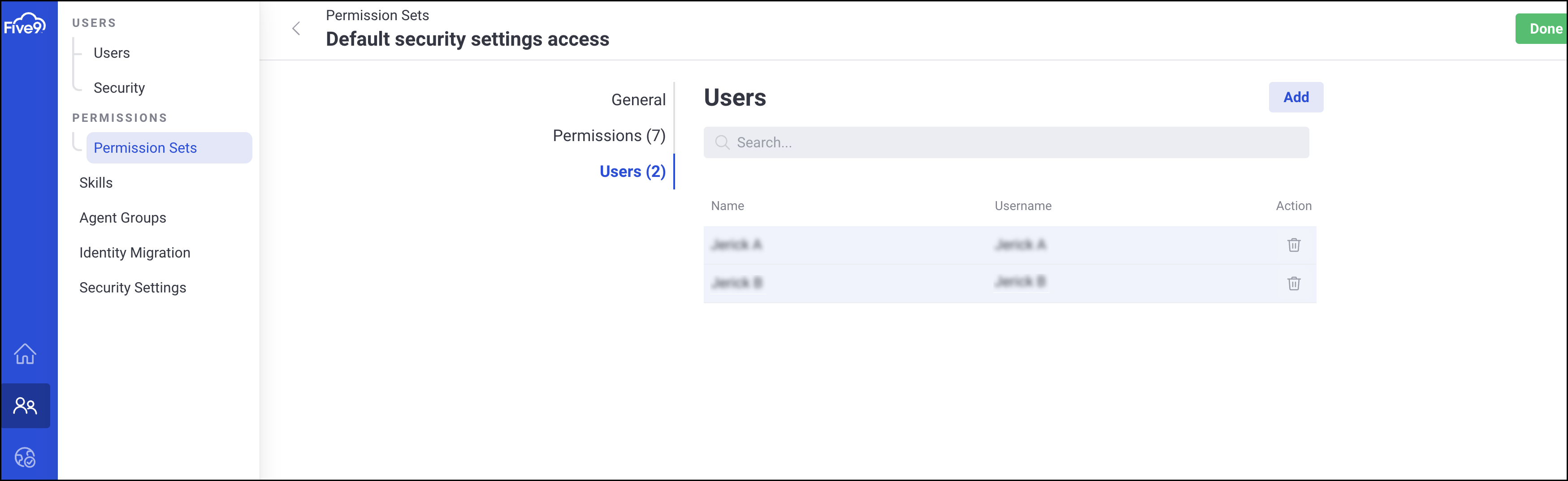 Admin Console | Allowing an Admin to Manage Security Settings