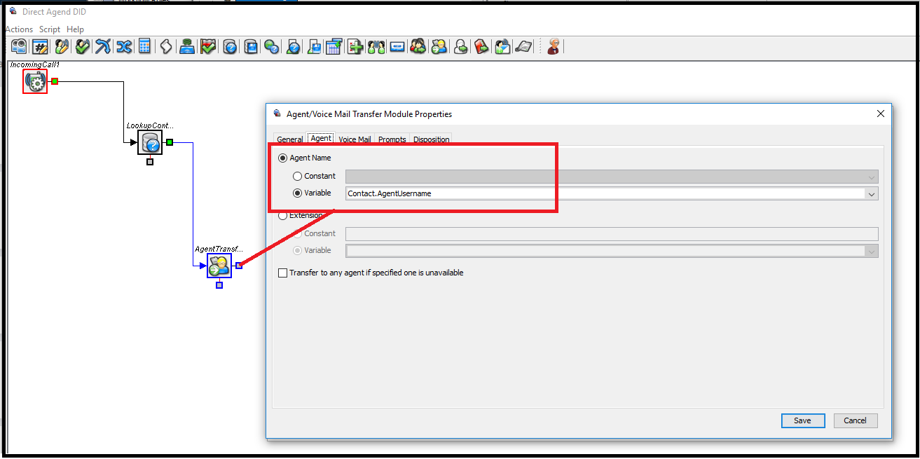 Administrator | Transferring calls to Direct DID using IVR Script and ...