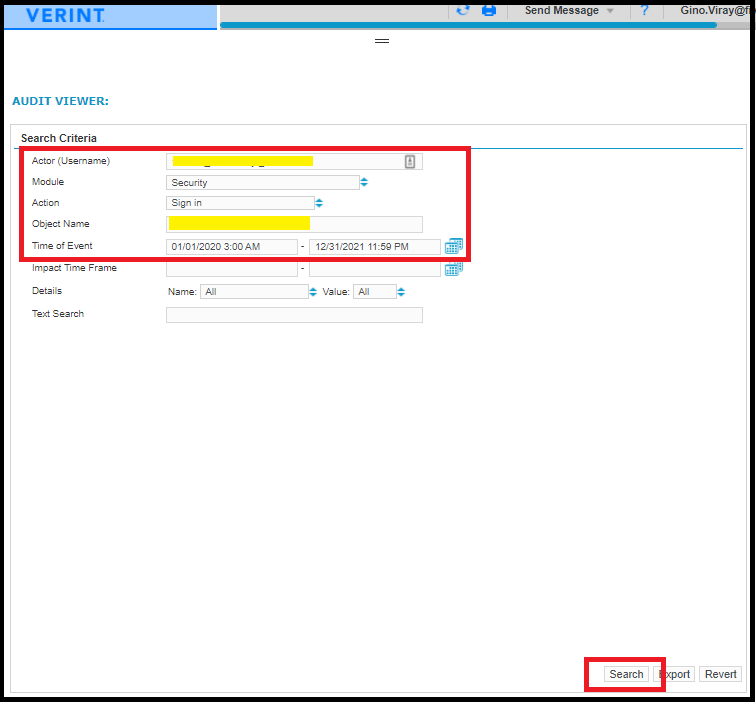 Verint | How to search for login history of users in Verint?