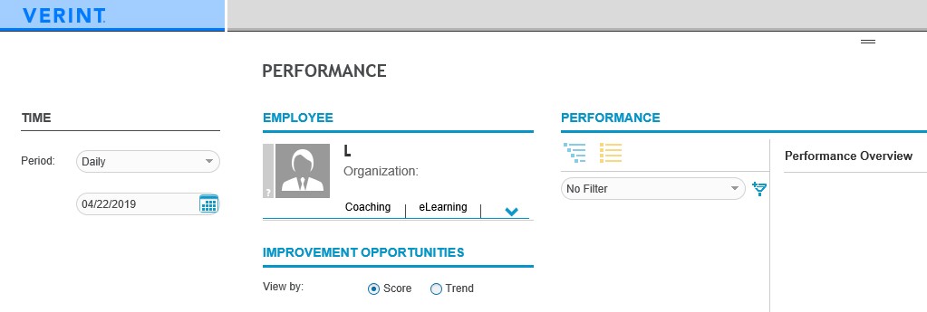 Verint | How to Access My Performance page