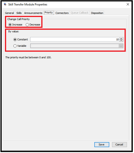 Administrator | Call Priority on Skill Transfer Module vs Campaign Profile