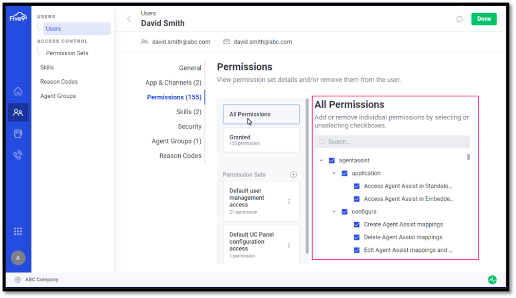 Admin Console | Assigning Permissions to Users