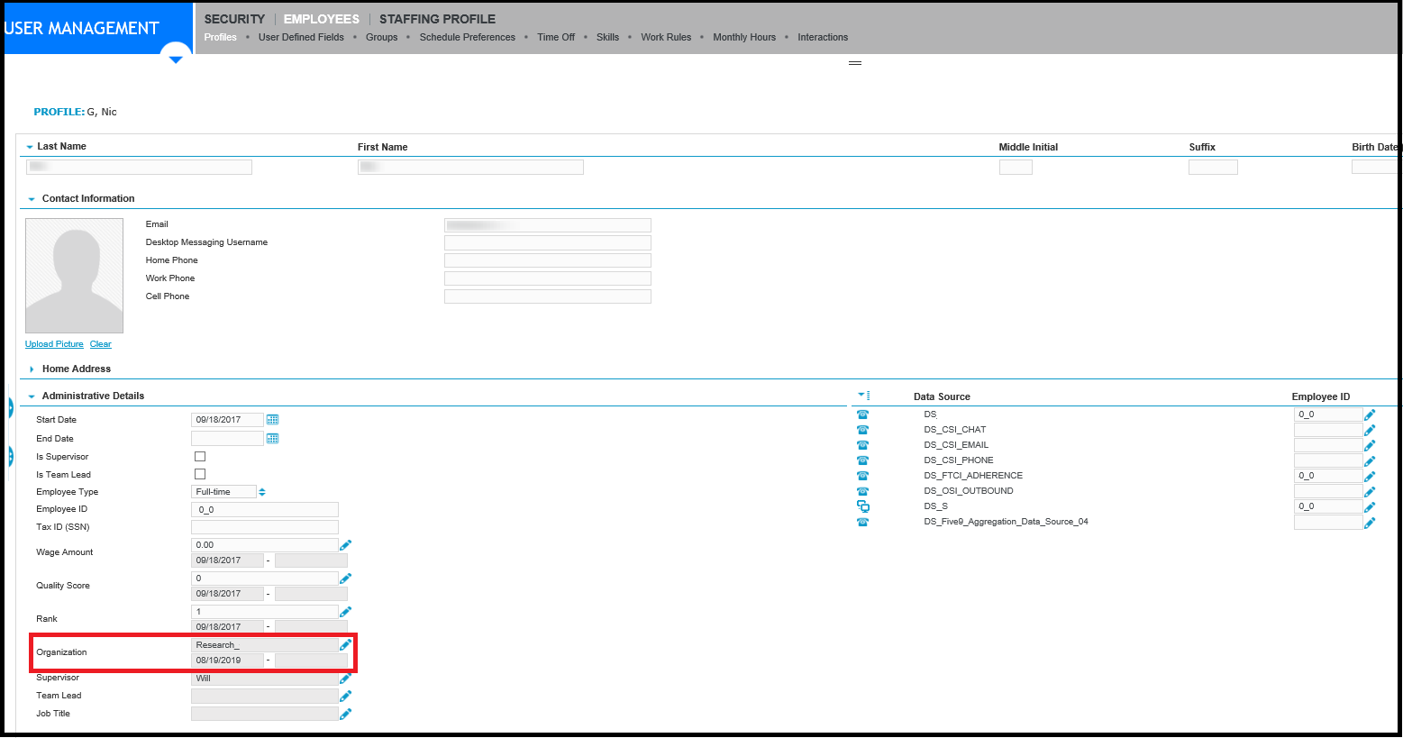 Verint | Add/Change a User's Organization