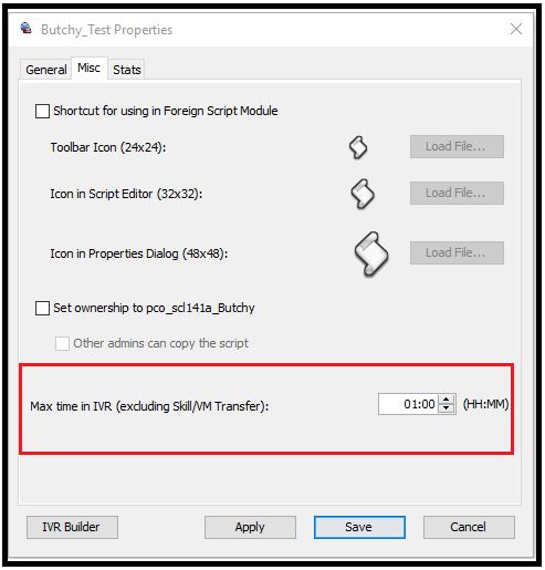 Administrator | IVR Script Properties