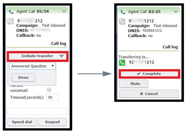 Agent Desktop Toolkit | Transferring Calls