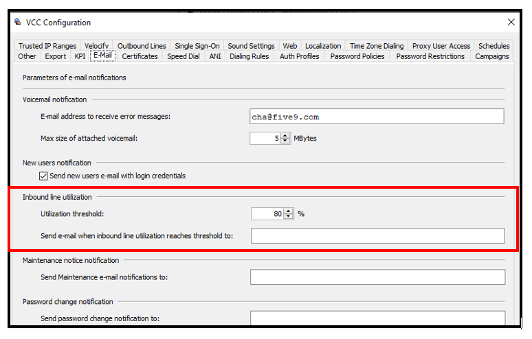 Administrator | Difference between Inbound Line Utilization on Campaign ...