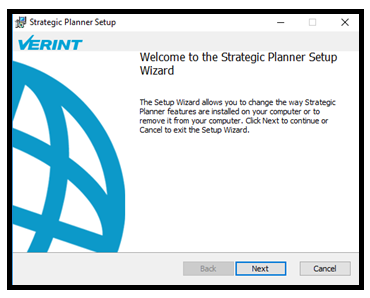 Verint | Installing Strategic Planner
