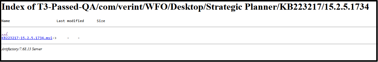 Verint | Installing Strategic Planner