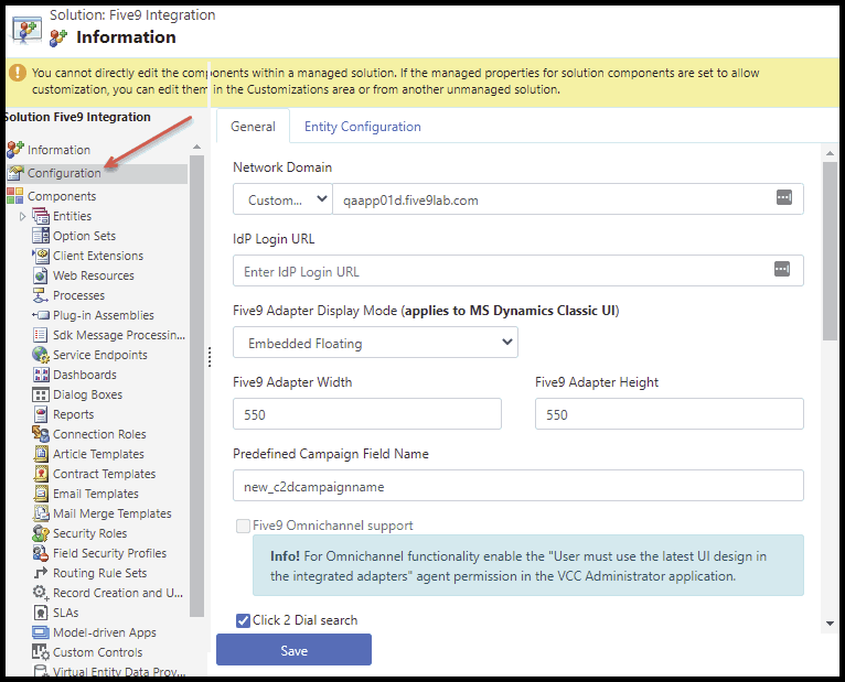 MS Dynamics | Configuring the Five9 Integration Solution