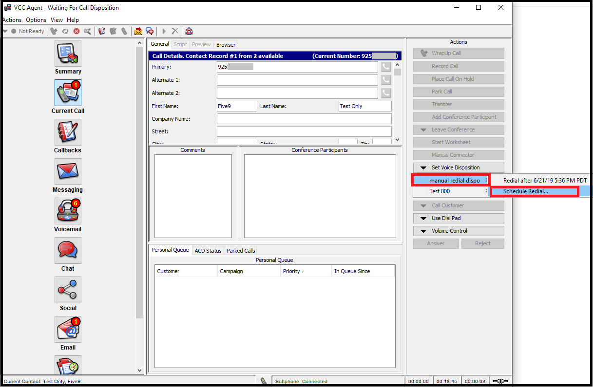 Agent | How to Allow Agents to Change Redial Timer