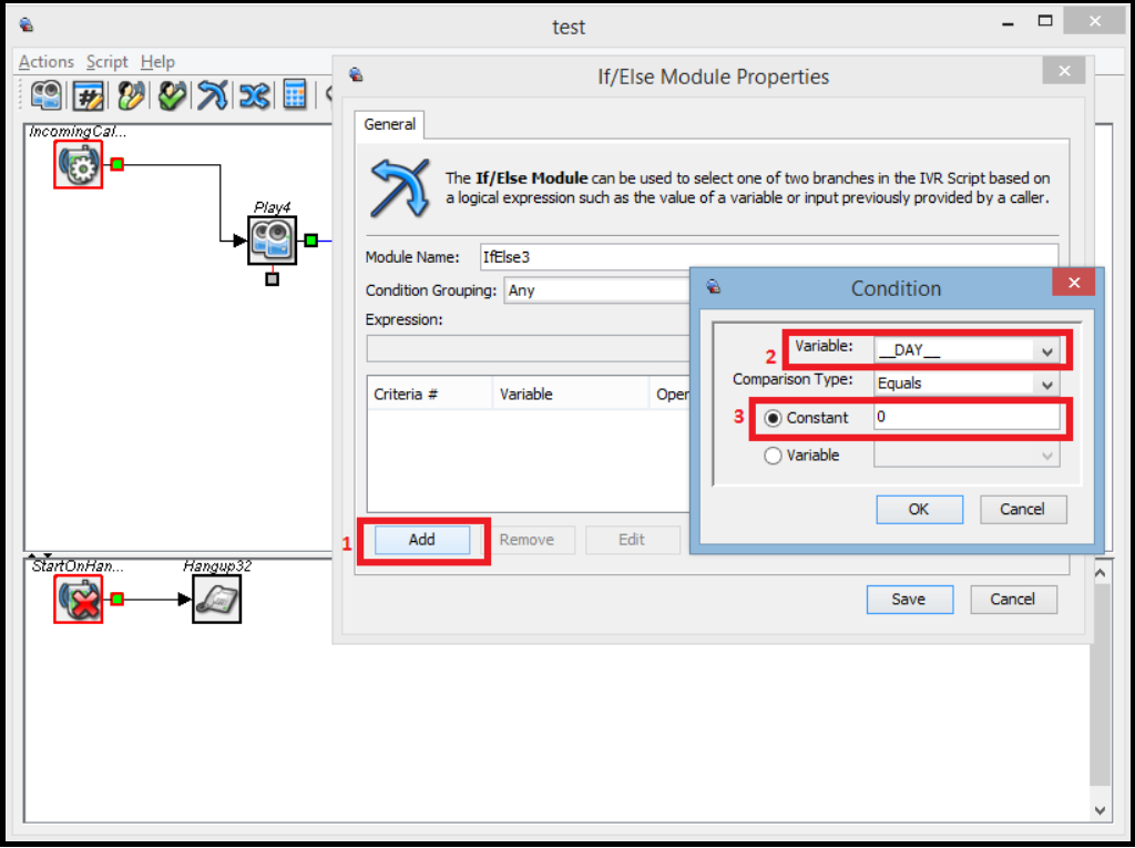 Administrator | Using the Variable _DAY_ on IVR Script