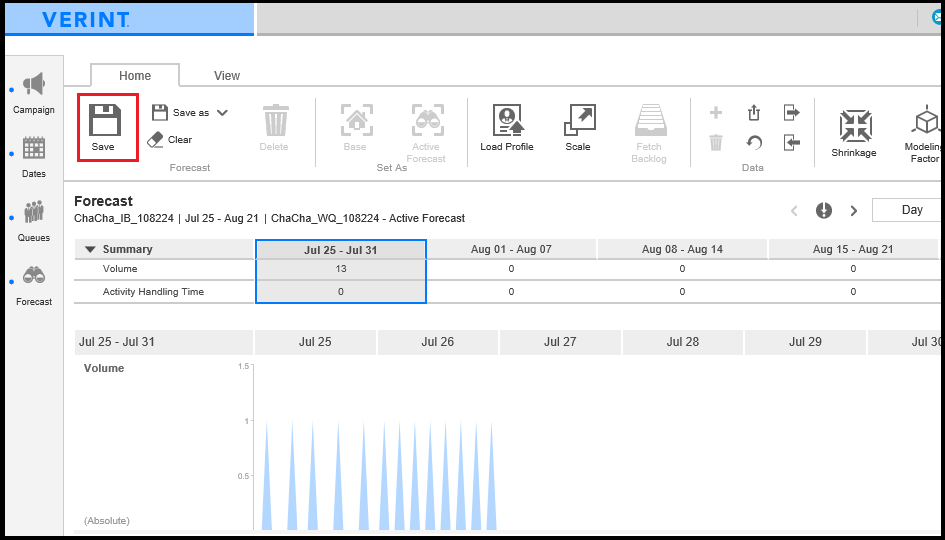 Verint | How to Adjust Volume Forecast in Verint