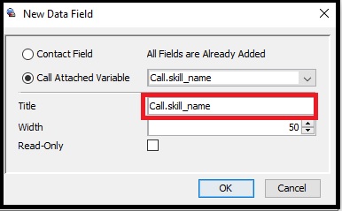 Administrator | Adding Call Variables to Campaign Profiles