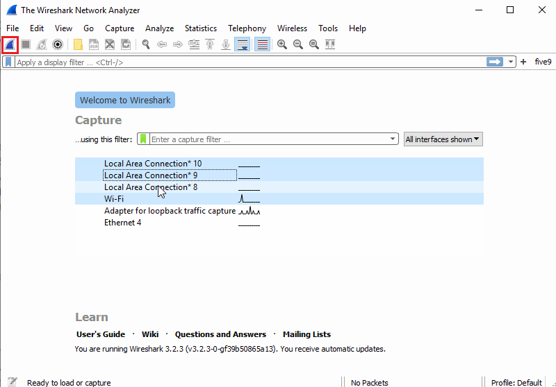 Wireshark | Capturing Packets