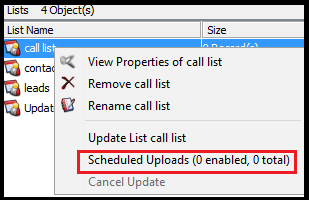 Administrator | How to Schedule Call List Update