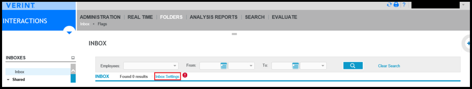 Verint | How to Define Inbox Settings?