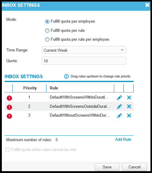 Verint | How to Define Inbox Settings?