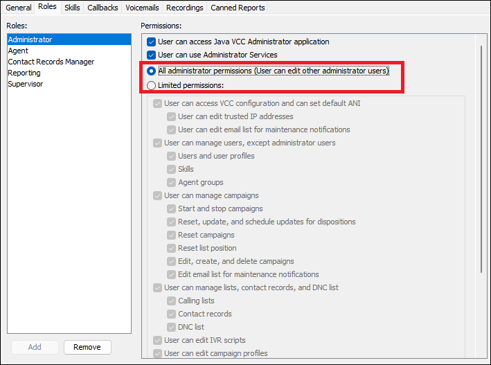 Administrator | Missing option to add Administrator role to a user
