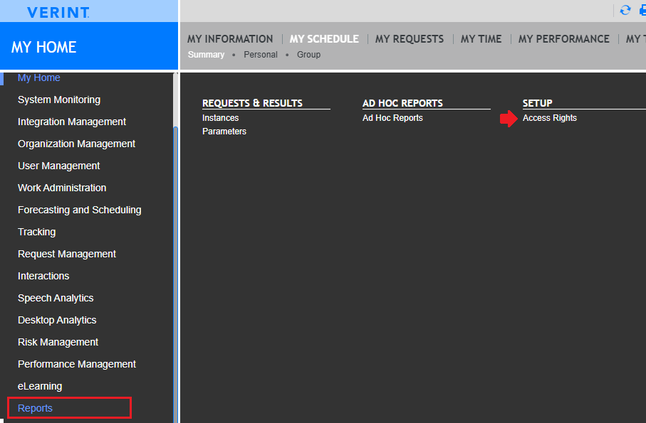 Verint | Assigning Verint Reports