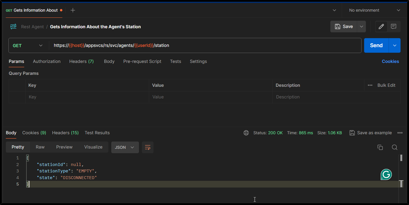 API | How to Get Information About the Agent's Station via Agent REST API