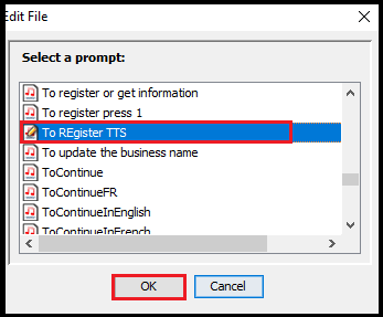 Administrator | Changing the Menu prompt and choices