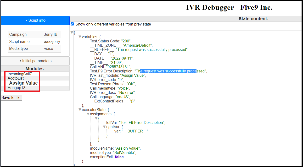 Administrator | How to use the Five9 IVR Debugger