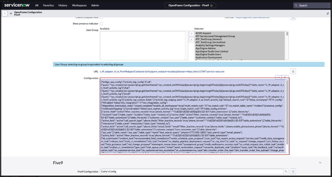 ServiceNow | Random/Unreadable Characters/Symbols under Configuration Field