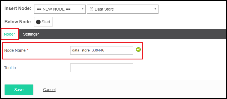 Studio | Data Store Node