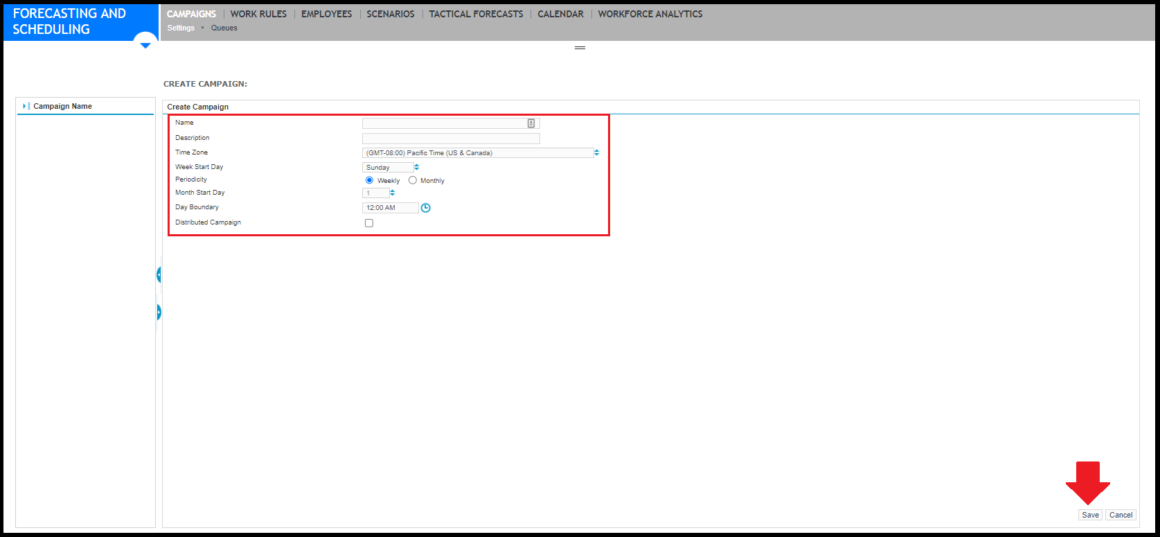 Verint | Creating and Deleting a Campaign