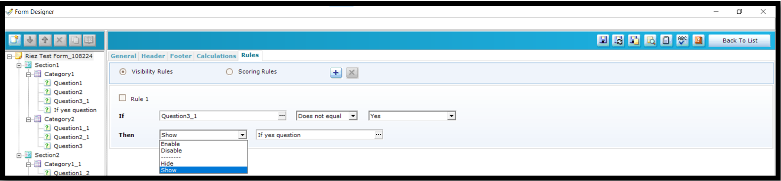 Verint | Visibility Rules in Form Designer