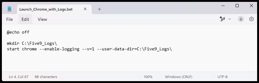 Agent Desktop Toolkit | How to get Debug Logs for Chrome using a Batch ...