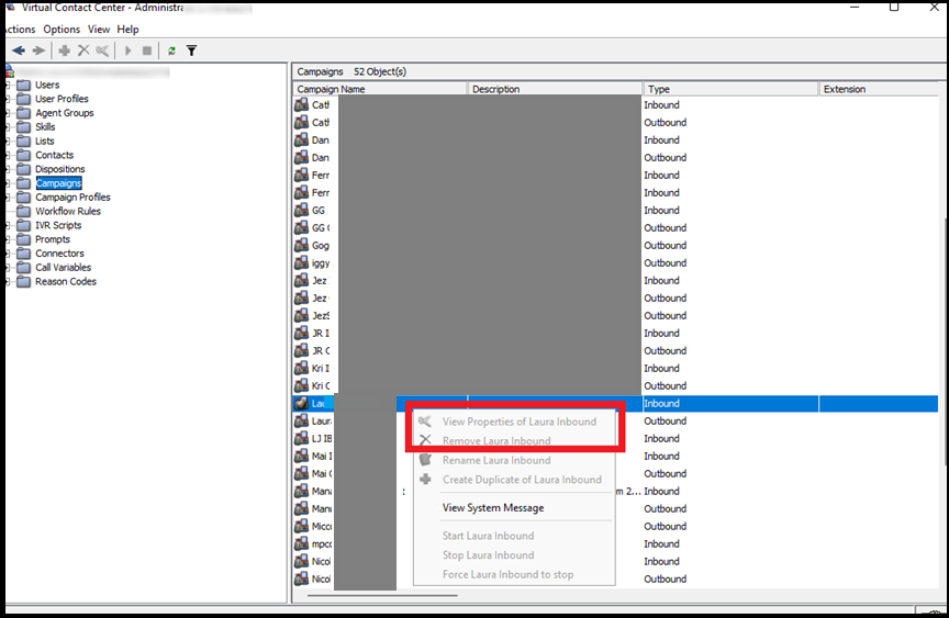Administrator | View Properties Option Grayed Out