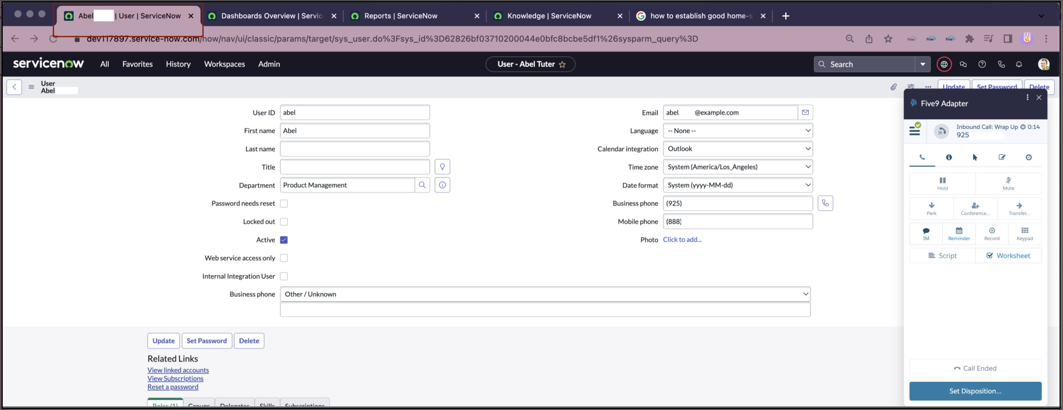ServiceNow | Screen pop behavior for multiple tabs